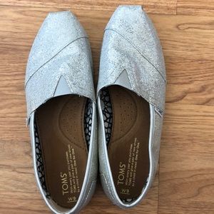 Silver glitter TOMS